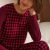 cherry red festive gingham