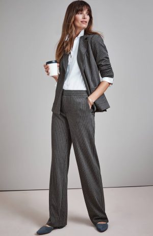 Wearever Polished-Knit Wide-Leg Trousers