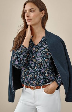 Smocked Jersey Top