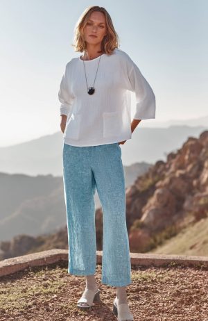 Pure Jill Linen Cropped Pants