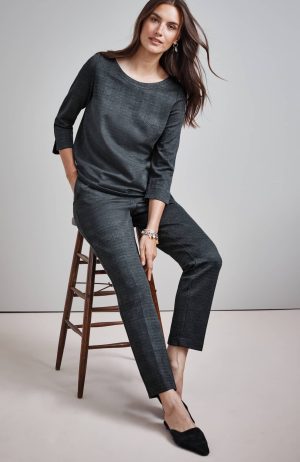 Wearever Polished-Knit Slim-Leg Trousers