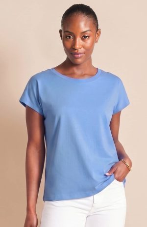 Luxe Supima Scoop-Neck Tee