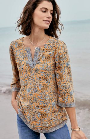 Border-Printed Top