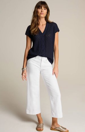 Wide-Leg Cropped Jeans