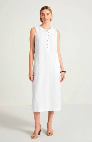 Pure Jill Double-Gauze Midi Dress