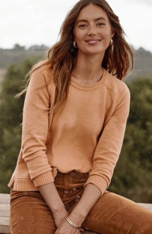 Mixed-Trim Crew-Neck Sweater
