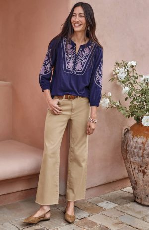 High-Rise Wide-Leg Ankle Jeans