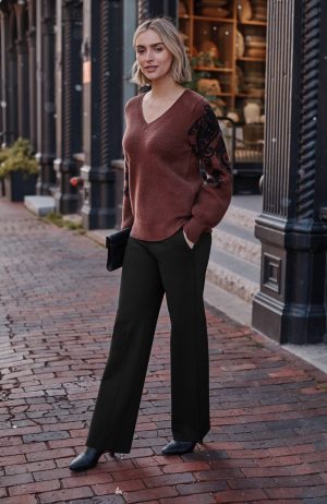 Ponte Straight-Leg Pants