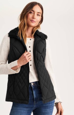 Diamond-Quilted Puffer Vest