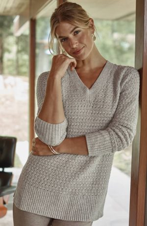 Pure Jill Open-Texture Sweater