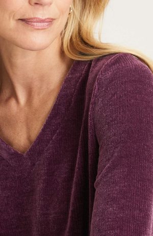 Wearever Chenille V-Neck Top