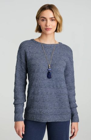 Pure Jill Textured Boat-Neck Sweater