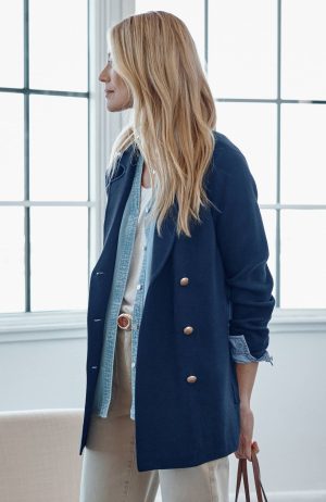 Wearever Double-Breasted Sweater Blazer