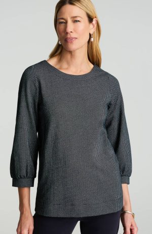 Wearever Jacquard Cuffed Top