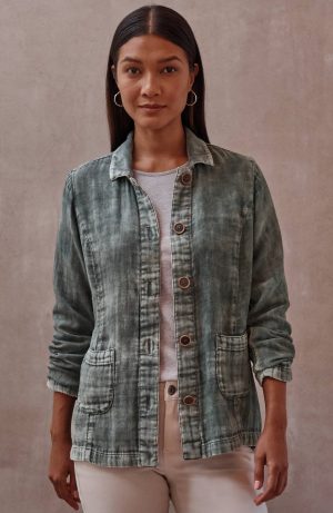 Pure Jill Washed Double-Cloth Jacket