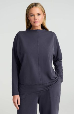 Pure Jill Seamed French Terry Top