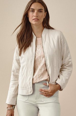 Garment-Dyed Quilted Zip-Front Jacket