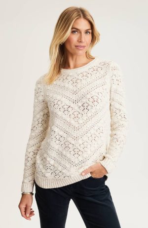 Popcorn-Stitched Sweater