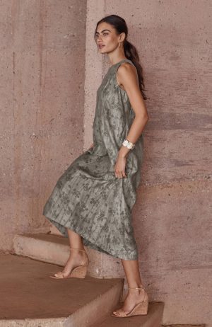Pure Jill Crinkled Jacquard Dress
