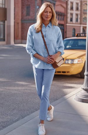 Versatile Cotton-Stretch Slim-Leg Pants