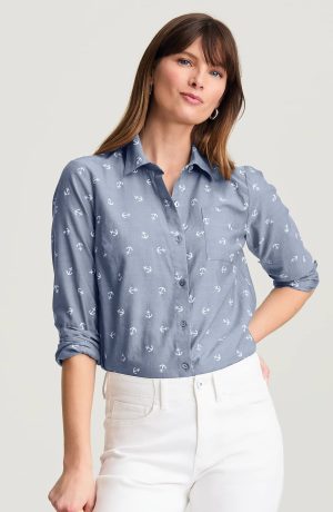 One-Pocket Button-Front Shirt