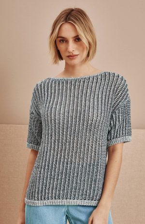 Pure Jill Textured-Knit Sweater
