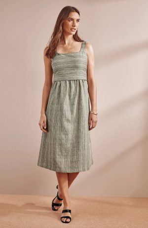 Shirred-Waist Dress