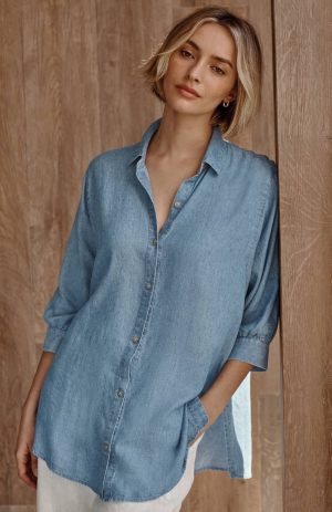Pure Jill Soft Button-Front Tunic
