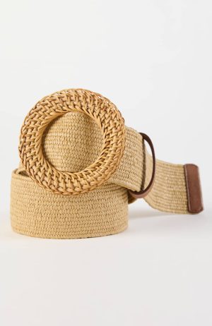 Woven-Buckle Stretch Belt