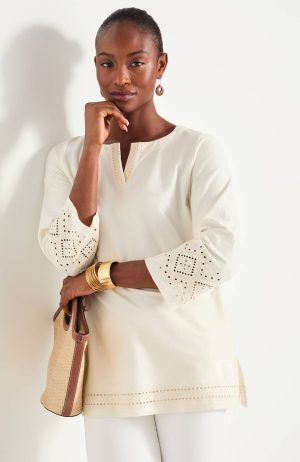 Embroidered Knit Tunic