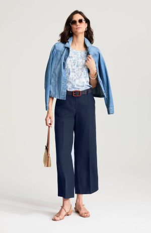 Linen Wide-Leg Pants