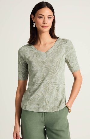 Pima-Slub V-Neck Tee