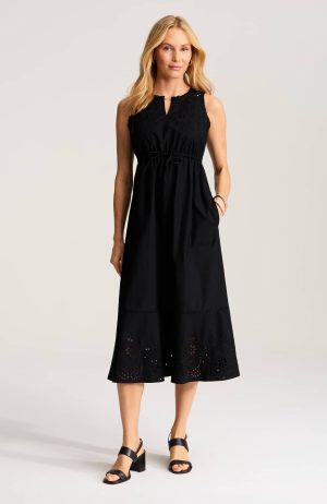 Eyelet Midi Dress