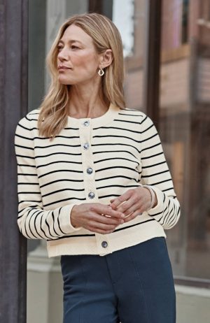 Wearever Striped Sweater-Jacket