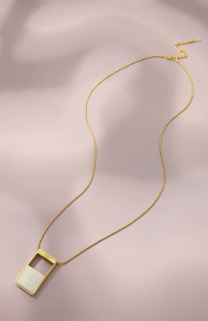 Natural Horn & Rosewood Reversible Necklace