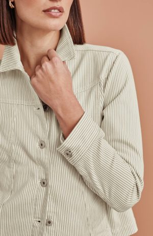 Striped Denim Jacket