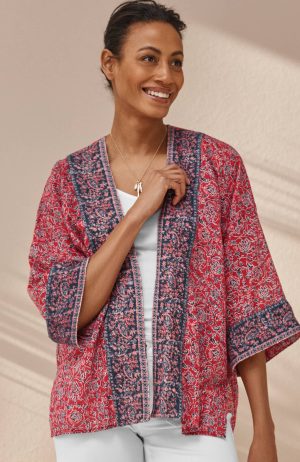 Bordered Jacobean Soft Jacket