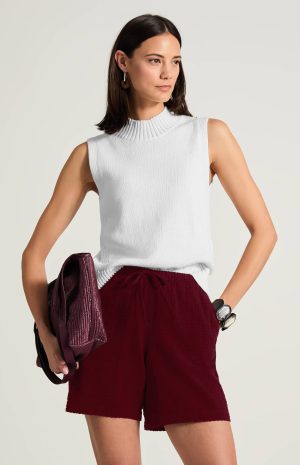 Seersucker Drawstring Shorts