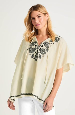 Embroidered Beach Poncho