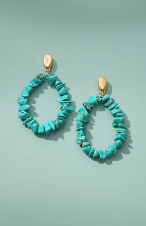 Turquoise Frontal Hoops