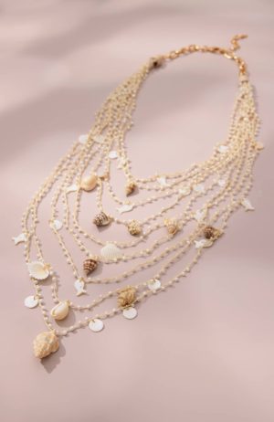 Layered Shells Statement Necklace