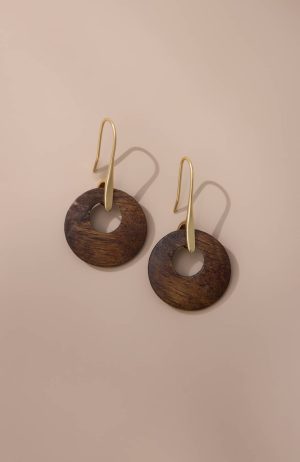 Wooden Cutout Earrings