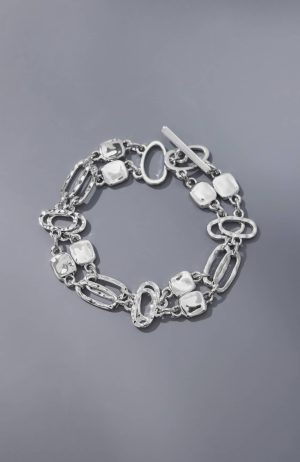 Geometric Layered Chain Bracelet