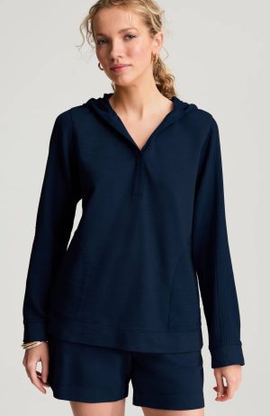 Pure Jill Mixed-Media Hoodie