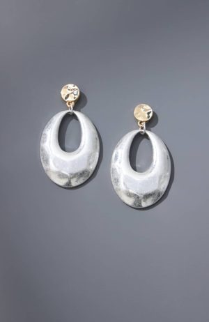 Mixed-Metal Drop Earrings